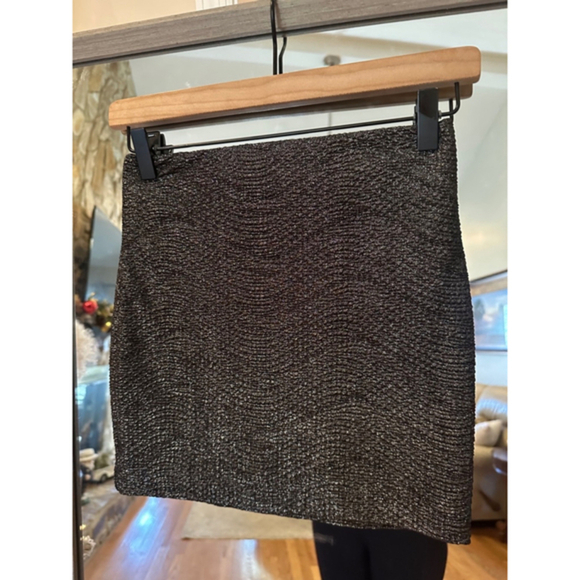 BCBG Generation  Women's Skirt XXS Black Silver‎ - Picture 4 of 9